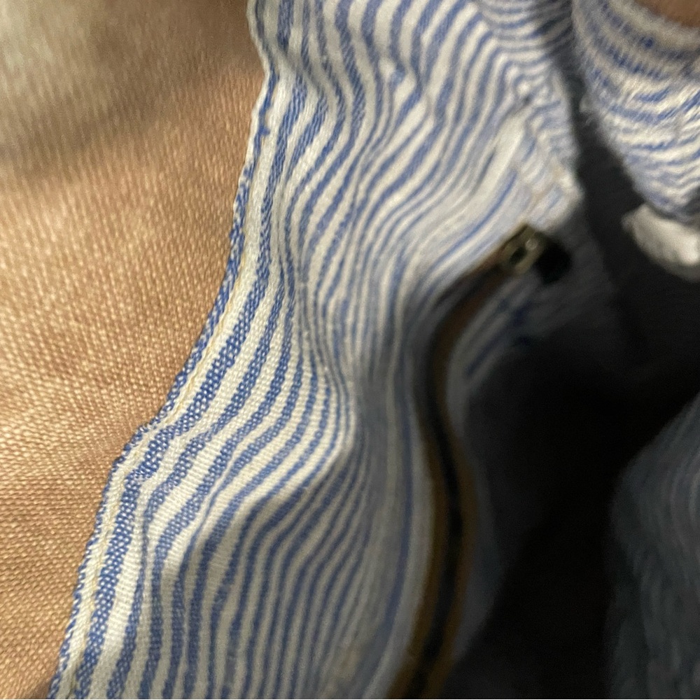 Tan Drawstring Backpack with Graphic Print - image 4